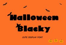 Halloween Blacky Font Poster 1