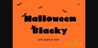 Halloween Blacky Font Poster 1