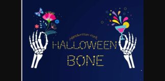 Halloween Bone Font Poster 1