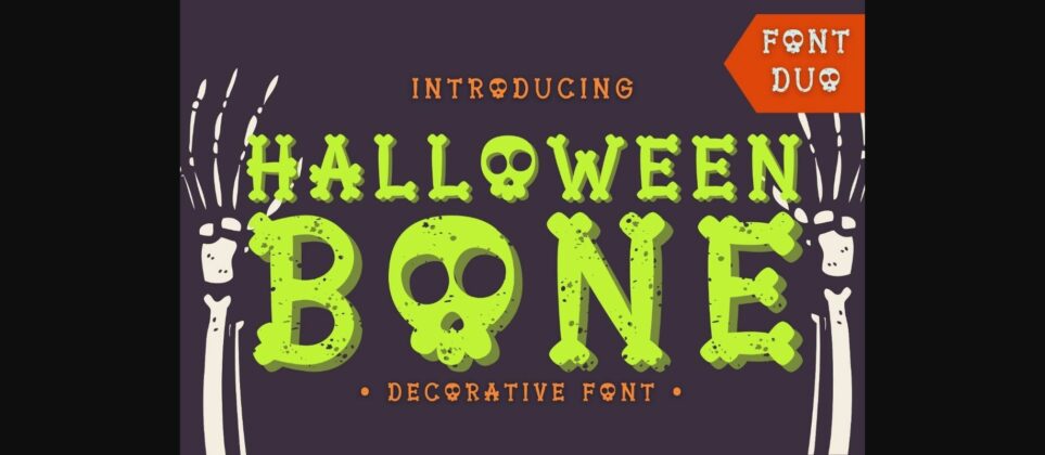 Halloween Bone Font Poster 3