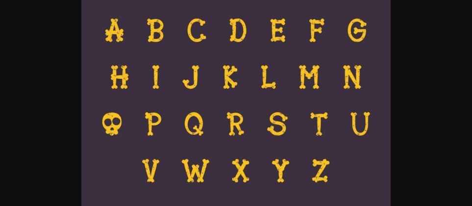 Halloween Bone Font Poster 4