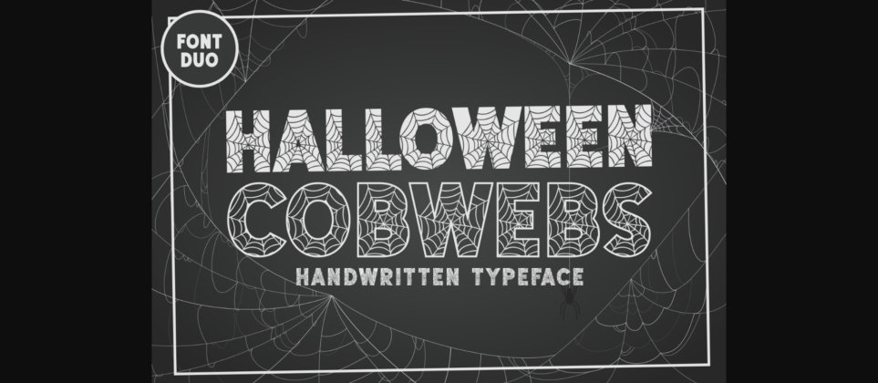 Halloween Cobwebs Font Poster 3
