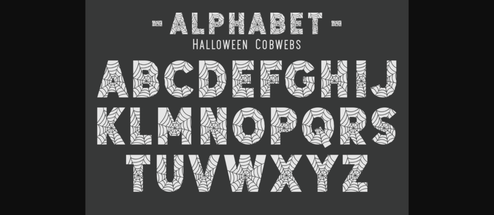 Halloween Cobwebs Font Poster 4