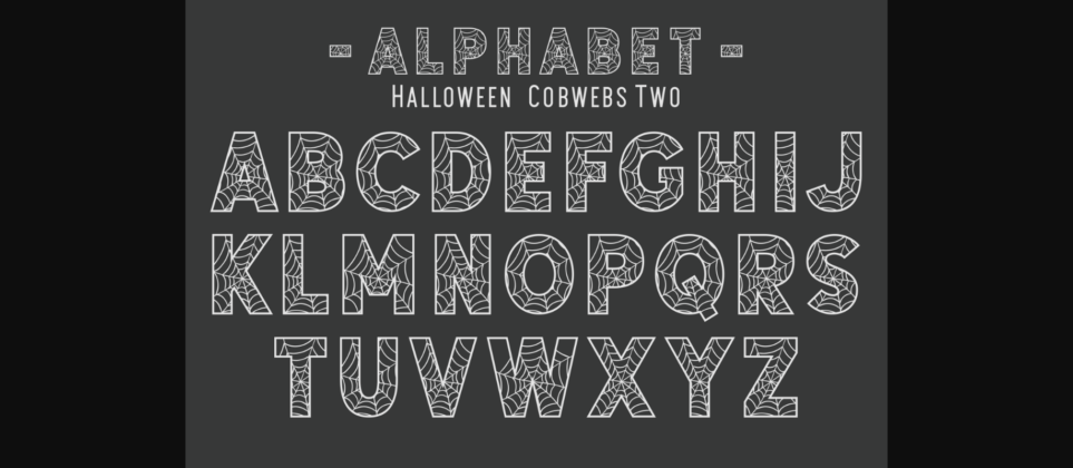 Halloween Cobwebs Font Poster 5