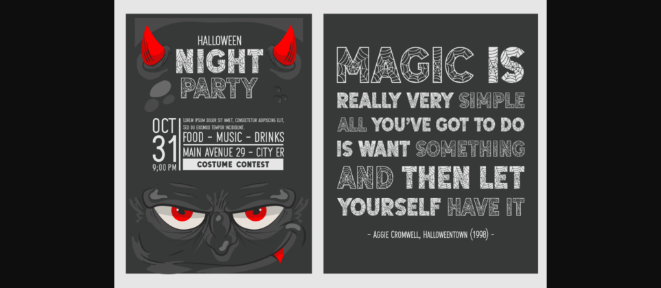 Halloween Cobwebs Font Poster 8