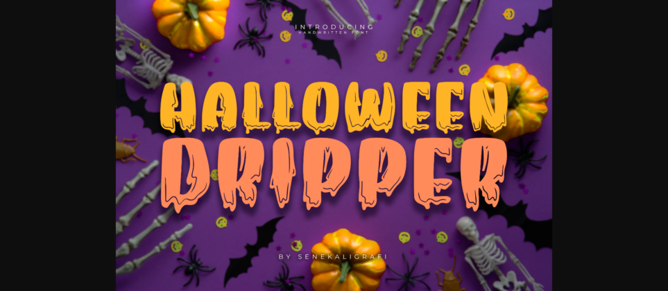 Halloween Dripper Font Poster 3