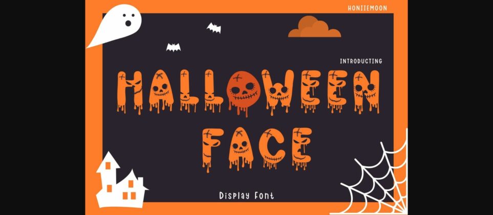 Halloween Face Font Poster 3