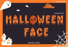 Halloween Face Font Poster 1