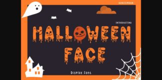 Halloween Face Font Poster 1