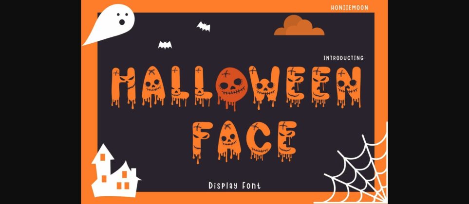 Halloween Face Font Poster 1