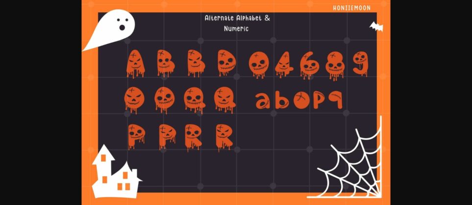 Halloween Face Font Poster 7