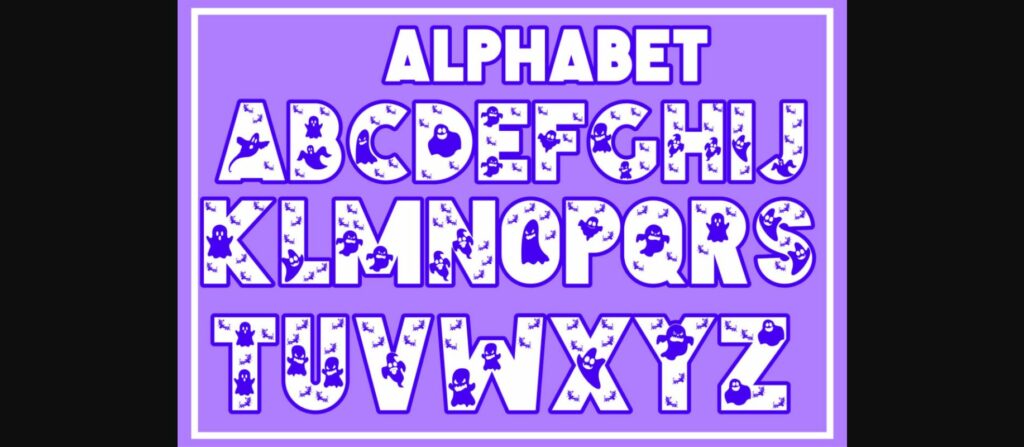 Halloween Ghost Font Poster 4