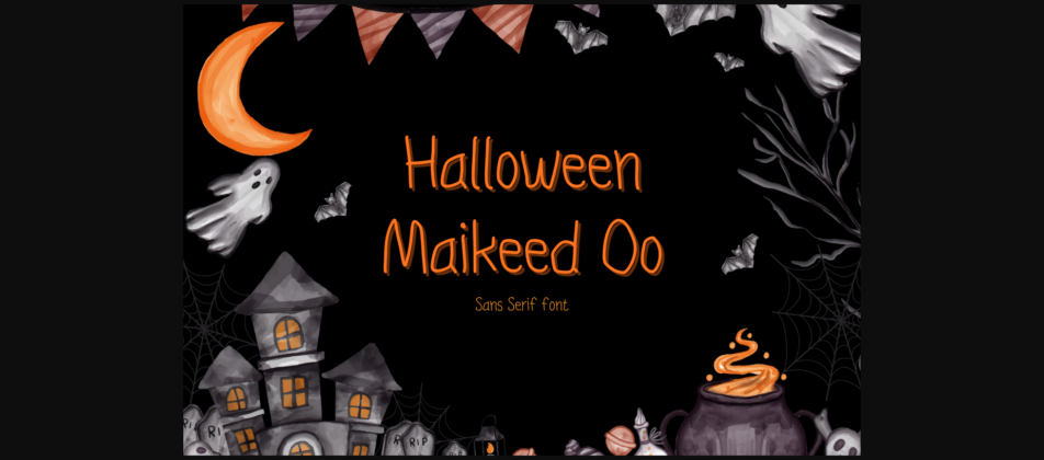 Halloween Maikeed Oo Font Poster 3
