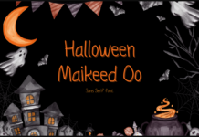 Halloween Maikeed Oo Font Poster 1