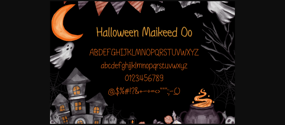 Halloween Maikeed Oo Font Poster 4