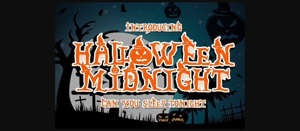 Halloween Midnight Font Poster 3
