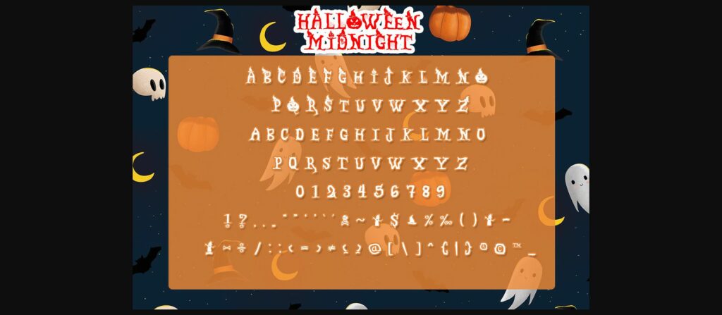 Halloween Midnight Font Poster 7