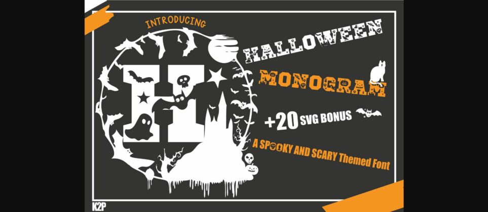 Halloween Monogram Font Poster 3