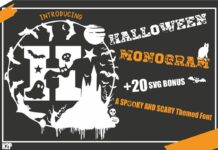 Halloween Monogram Font Poster 1