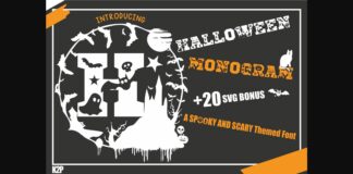 Halloween Monogram Font Poster 1