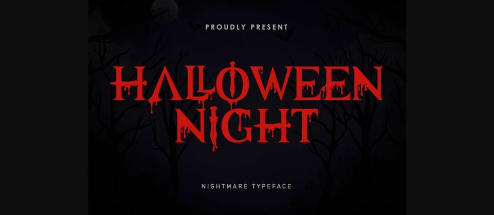 Halloween Night Font Poster 3