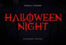 Halloween Night Font Poster 1