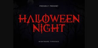 Halloween Night Font Poster 1