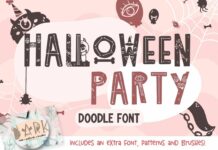 Halloween Party Font Poster 1