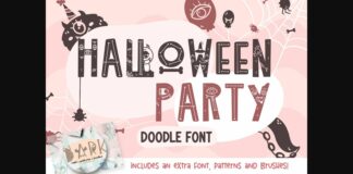 Halloween Party Font Poster 1