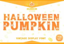 Halloween Pumpkin Font Poster 1