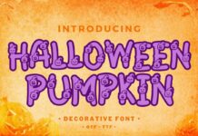 Halloween Pumpkin Font Poster 1