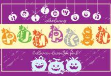 Halloween Pumpkin Font Poster 1