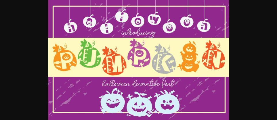 Halloween Pumpkin Font Poster 1