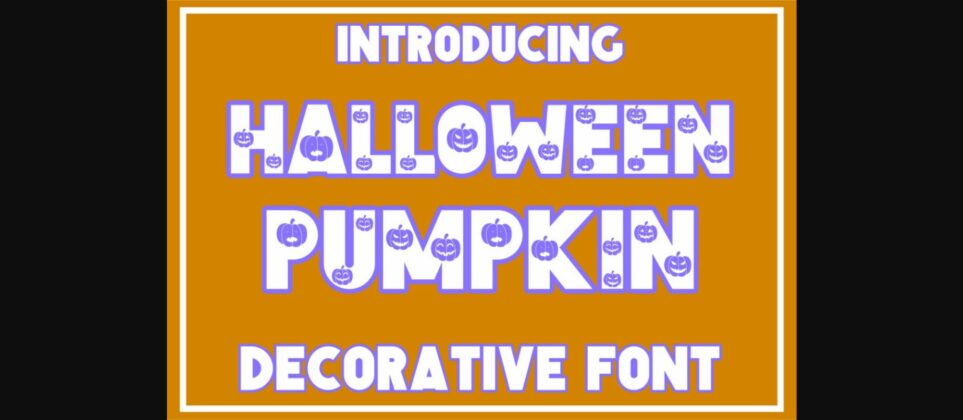 Halloween Pumpkin Font Poster 3
