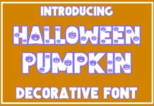 Halloween Pumpkin Font Poster 1