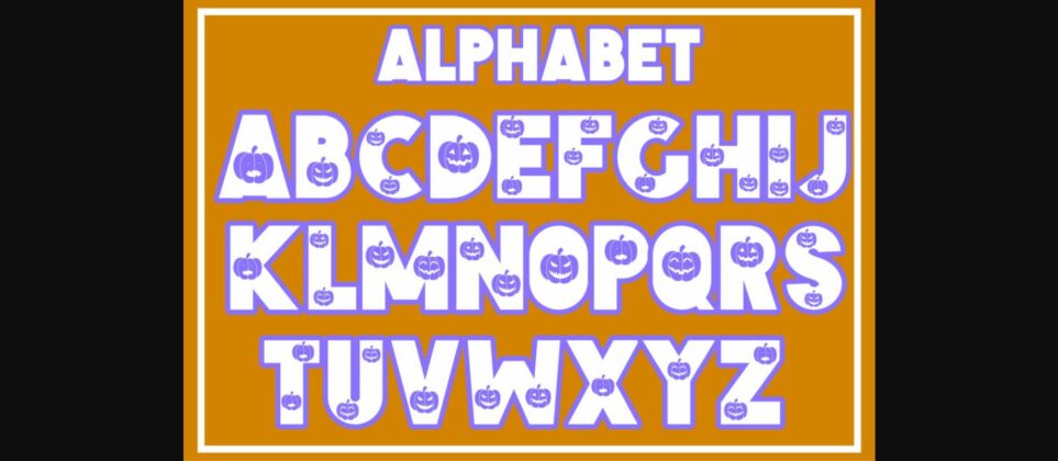 Halloween Pumpkin Font Poster 4