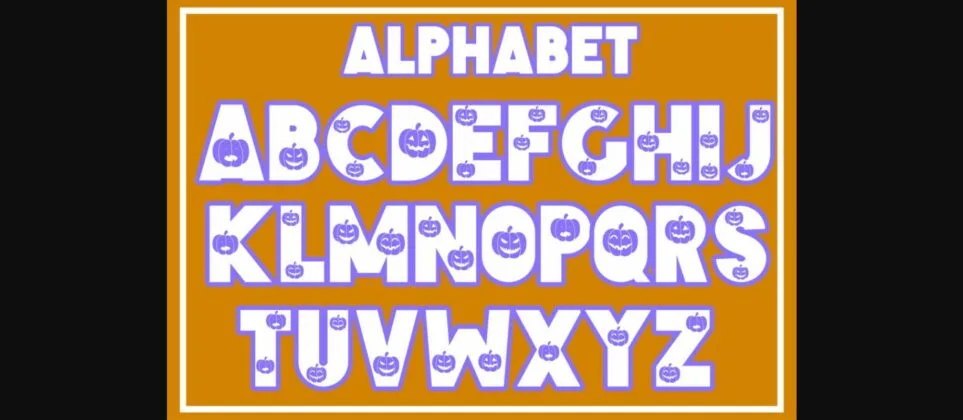 Halloween Pumpkin Font Poster 4