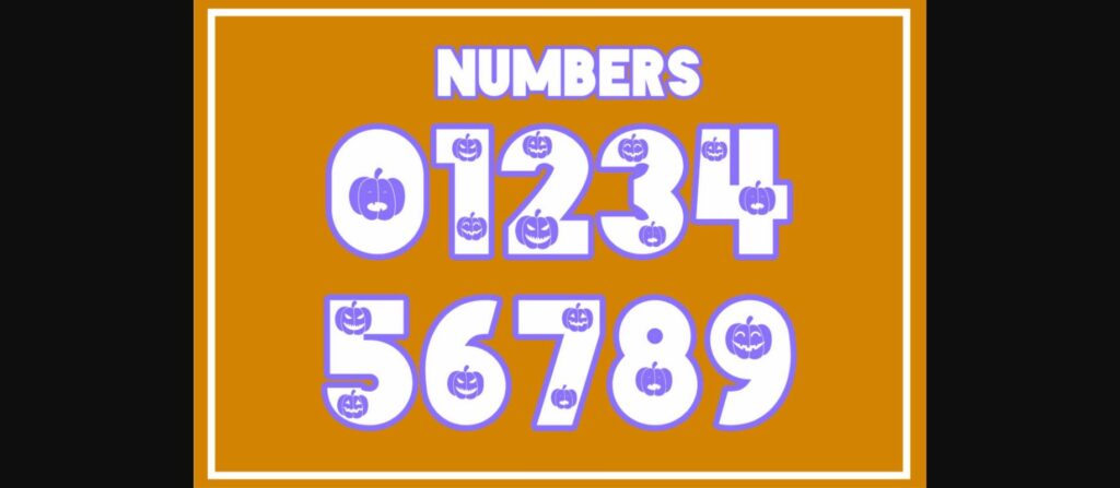 Halloween Pumpkin Font Poster 5