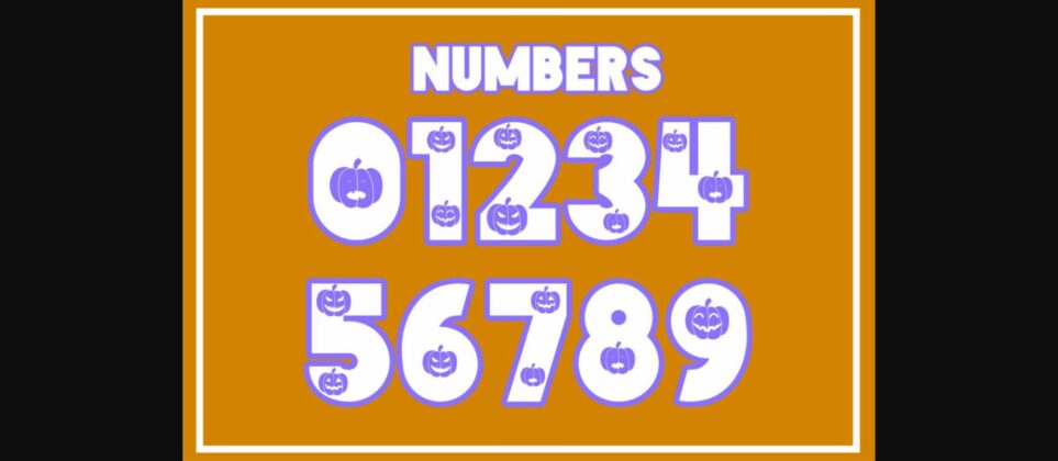 Halloween Pumpkin Font Poster 5