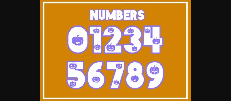 Halloween Pumpkin Font Poster 5