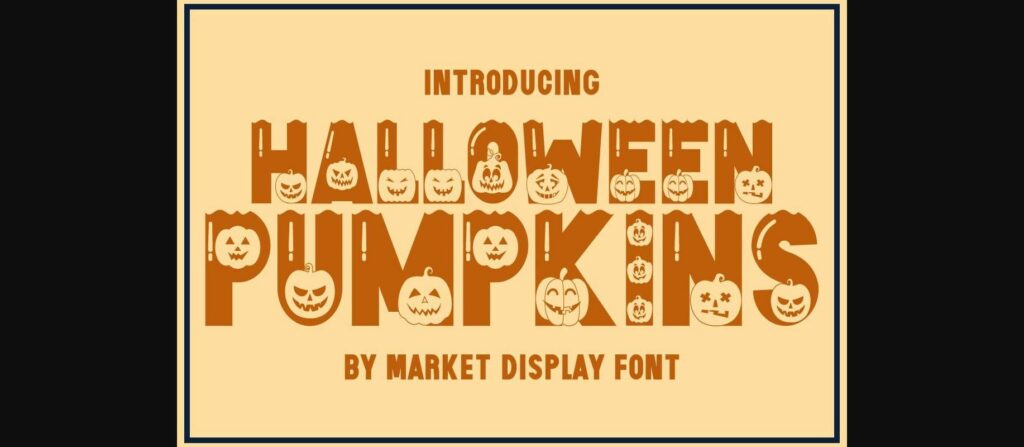 Halloween Pumpkins Font Poster 3