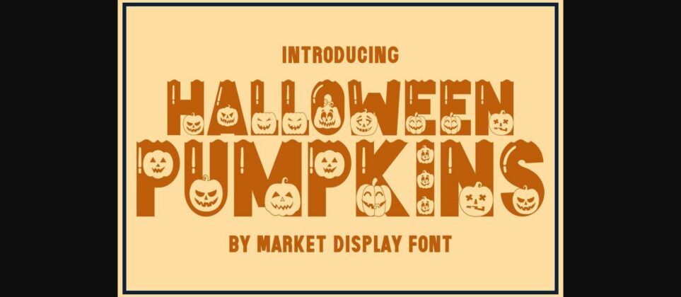 Halloween Pumpkins Font Poster 3