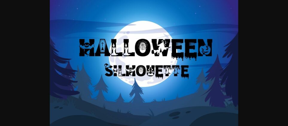 Halloween Silhouette Font Poster 3