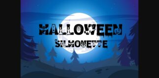 Halloween Silhouette Font Poster 1
