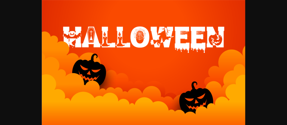 Halloween Silhouette Font Poster 4
