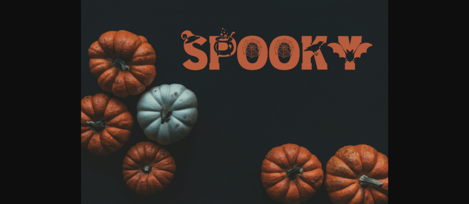 Halloween Silhouette Font Poster 6