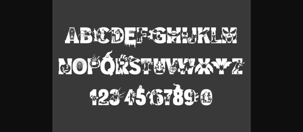 Halloween Silhouette Font Poster 10