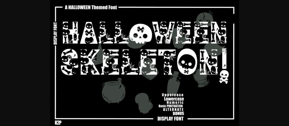 Halloween Skeleton Font Poster 3