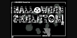 Halloween Skeleton Font Poster 1