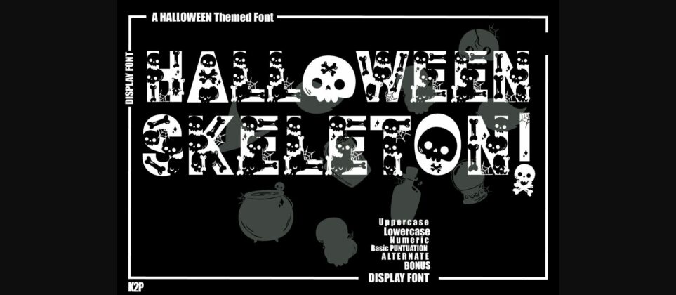 Halloween Skeleton Font Poster 1